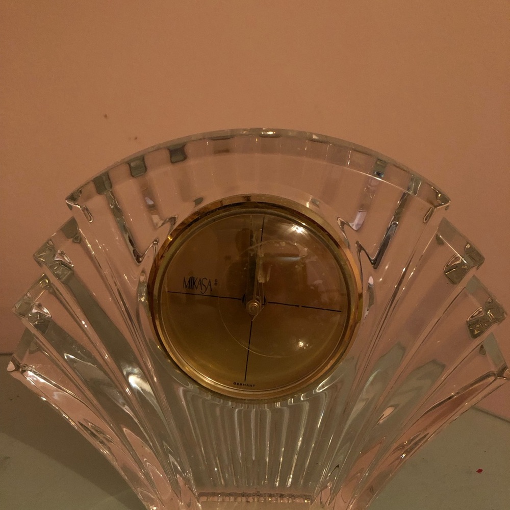 Mikasa Crystal Fan Clock